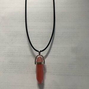Crystal Necklace Gemstone Pendant Hexagonal
